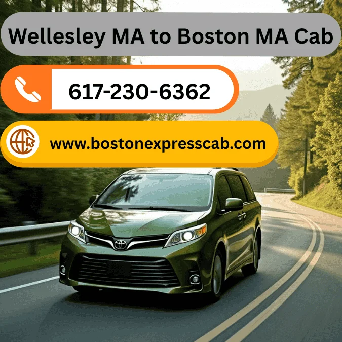 Wellesley MA to Boston MA Cab Service.
