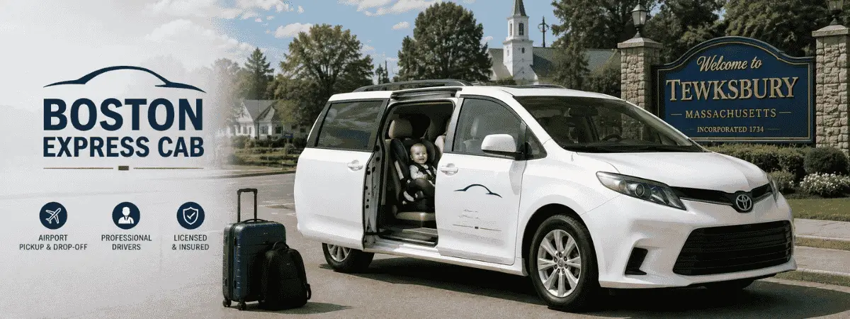Tewksbury MA Airport Taxi, Car Service, Minivan And Child Seats