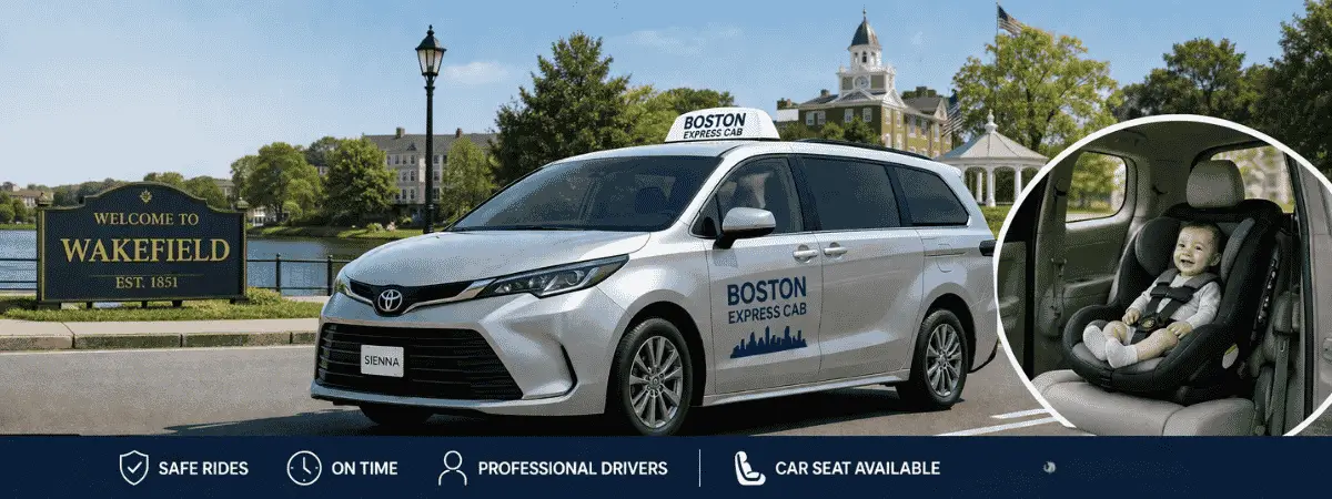 Wakefield MA Taxi Cab to Logan Airport